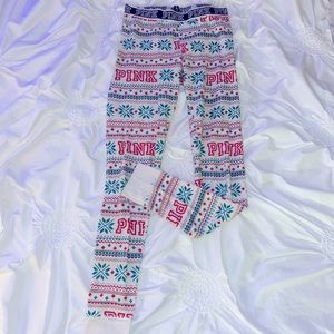 PINK christmas pj pants